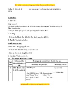 Giáo án Bài 25 Toán lớp 5: Mi-li-mét vuông. Bảng đơn vị đo diện tích