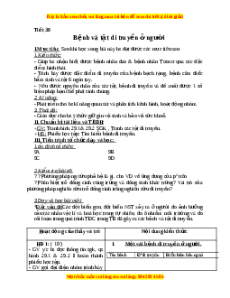 Giáo án Bệnh và tật di truyền ở người Sinh học 9