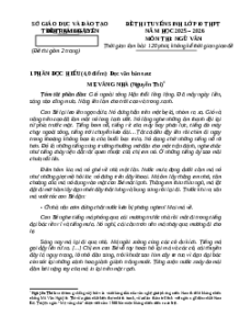 Đề minh họa thi vào lớp 10 Ngữ văn 2025 - Phòng GD&ĐT Thái Nguyên (2)