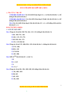 Chuyên đề Dấu hiệu chia hết cho 2, cho 5 Toán 6 Cánh diều