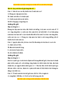 Trắc nghiệm Bài 19 Địa Lí 10 Kết nối tri thức: Quy mô dân số, gia tăng dân số và cơ cấu dân số thế giới