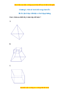 Trắc nghiệm Hình hộp chữ nhật và hình lập phương Toán 7 Kết nối tri thức
