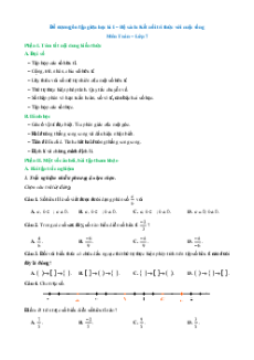 Đề cương ôn tập Giữa kì 1 Toán 7 Kết nối tri thức cấu trúc mới