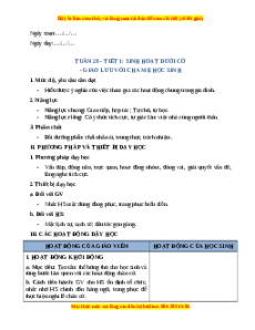 Giáo án Tuần 28 HĐTN lớp 2 Cánh diều