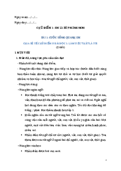 Giáo án Tiếng việt 2 Cánh diều Học kì 1