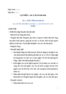 Giáo án Tiếng việt 2 Cánh diều Học kì 1