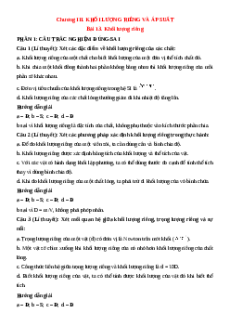 Trắc nghiệm KHTN phần Vật lí 8 Đúng-Sai, Trả lời ngắn Kết nối tri thức