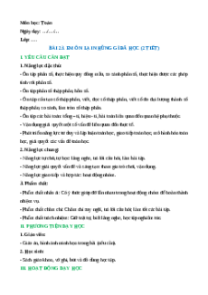 Giáo án Em ôn lại những gì đã học Toán lớp 5 Cánh diều
