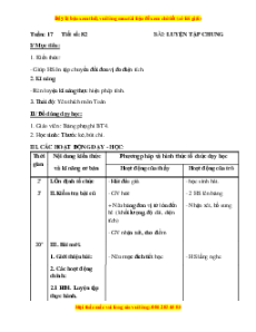 Giáo án Bài 82 Toán lớp 5: Luyện tập chung (Trang 80)