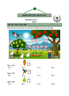Bài tập cuối tuần Toán lớp 1 Tuần 7 Chân trời sáng tạo (có lời giải)