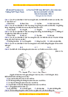 Đề thi thử Địa lí trường Thạch Thành - Thanh Hóa lần 3 năm 2023