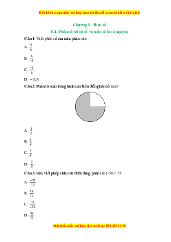 Bài tập Trắc nghiệm Toán 6 Chân trời sáng tạo (Học kì 2)
