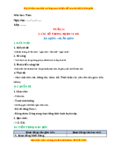 Giáo án Dài hơn - ngắn hơn Toán lớp 1 Cánh diều