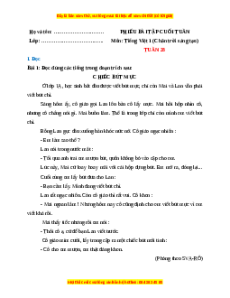 Bài tập cuối tuần Tiếng việt lớp 1 Tuần 28 Chân trời sáng tạo(có lời giải)