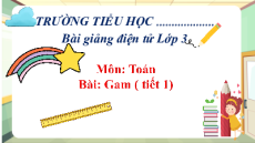 Giáo án powerpoint Gam Toán lớp 3 Cánh diều