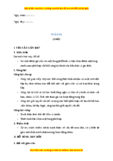 Giáo án Tuần 19 HĐTN lớp 4 Cánh diều