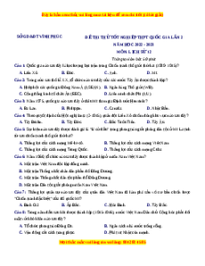 Đề thi thử Lịch sử Sở Vĩnh Phúc lần 2 năm 2023