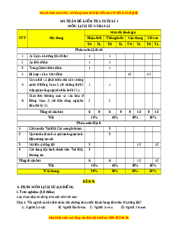 Đề thi cuối kì 1 Lịch sử & Địa lý 6 Kết nối tri thức - Đề 3