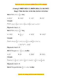 Bài tập trắc nghiệm Toán 8 (Học kì 1) có lời giải