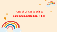 Giáo án Powerpoint Bằng nhau - Nhiều hơn - Ít hơn Toán lớp 1 Chân trời sáng tạo