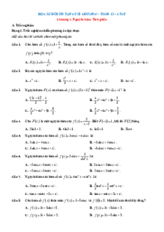 Bài tập ôn tập + Đề kiểm tra Toán 12 Chân trời sáng tạo Chương 4