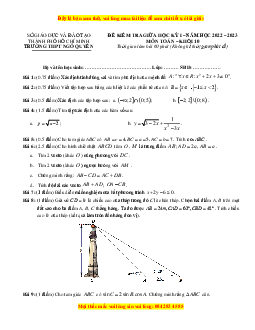 Bộ 6 đề thi giữa kì 1 Toán 10 TP Hồ Chí Minh có đáp án