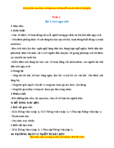 Giáo án Tuần 2 Tiếng Việt lớp 4 Chân trời sáng tạo