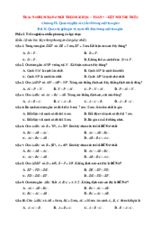 Trắc nghiệm Toán 7 Đúng-Sai, Trả lời ngắn Kết nối tri thức Chương 9