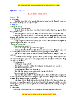 Giáo án Bài 7 Địa lí 10 Chân trời sáng tạo (2024): Ngoại lực