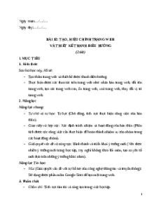 Giáo án Bài E2: Tạo, hiệu chỉnh trang web và thiết kế thanh điều hướng Tin học 12 Chân trời sáng tạo
