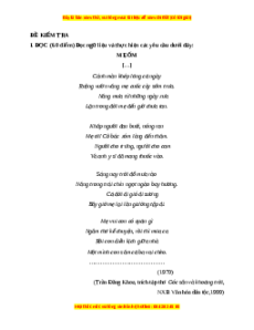 Đề thi cuối kì 1 Ngữ văn 6 Cánh diều (đề 11)