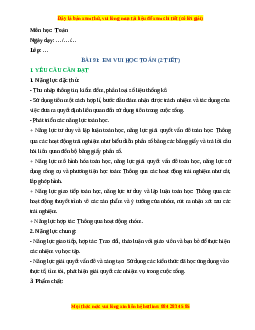 Giáo án Em vui học toán Toán lớp 4 Cánh diều