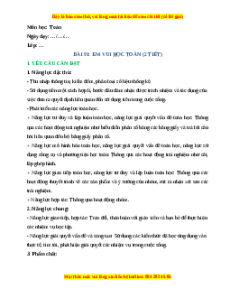 Giáo án Em vui học toán Toán lớp 4 Cánh diều