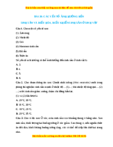 Trắc nghiệm Các yếu tố ảnh hưởng đến sinh sản và điều hoà, điều khiển sinh sản ở sinh vật KHTN 7 Chân trời sáng tạo