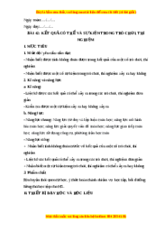 Giáo án Kết quả có thể và sự kiện trong trò chơi, thí nghiệm Toán 6 Kết nối tri thức