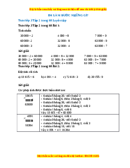 Giải Sgk Toán lớp 3 Bài 30: Em làm được những gì? (Chân trời sáng tạo)