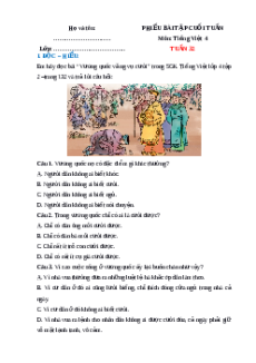 Bài tập cuối tuần Tiếng việt 4 Tuần 32 (có lời giải)