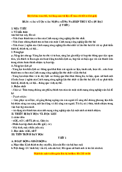 Giáo án Bài 6 Lịch sử 10 Cánh diều (2024): Các cuộc cách mạng công nghiệp thời kì hiện đại