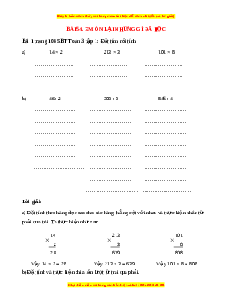 VBT Toán lớp 3 Bài 54 (Cánh diều): Em ôn lại những gì đã học