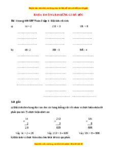VBT Toán lớp 3 Bài 54 (Cánh diều): Em ôn lại những gì đã học