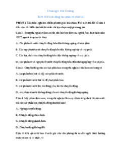 Trắc nghiệm Bài 8: Mô hình động học phân tử chất khí Vật lí 12 Đúng-Sai, Trả lời ngắn Kết nối tri thức  2025