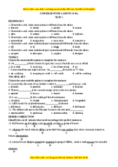 Trắc nghiệm Consolidation 4 Tiếng Anh 12 - Mai Lan Hương