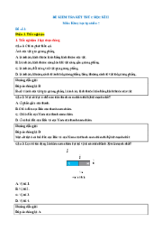 Bộ 23 đề thi cuối kì 2 KHTN 7 Cánh diều Cấu trúc mới