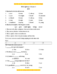 Đề thi giữa kì 2 Tiếng Anh lớp 4 i-Learn Smart Start (Đề 5)