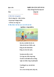 Bài tập cuối tuần Tiếng Việt lớp 5 Chân trời sáng tạo Tuần 8