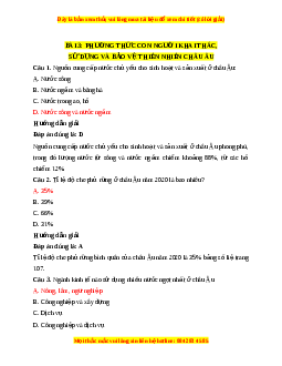 Trắc nghiệm Địa lí 7 Bài 3 Chân trời sáng tạo: Phương thức con người khai thác, sử dụng và bảo vệ thiên nhiên châu Âu