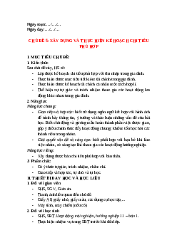 Giáo án Chủ đề 5: Xây dựng và thực hiện kế hoạch chi tiêu phù hợp HĐTN 11 Chân trời sáng tạo