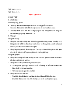 Giáo án Bài 21 Hóa học 12 Kết nối tri thức: Hợp kim