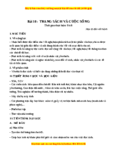 Giáo án Bài 10: Trang sách và cuộc sống (2024) Kết nối tri thức