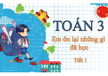 Giáo án Powerpoint Em ôn lại những gì đã học trang 100 Toán lớp 3 Cánh diều